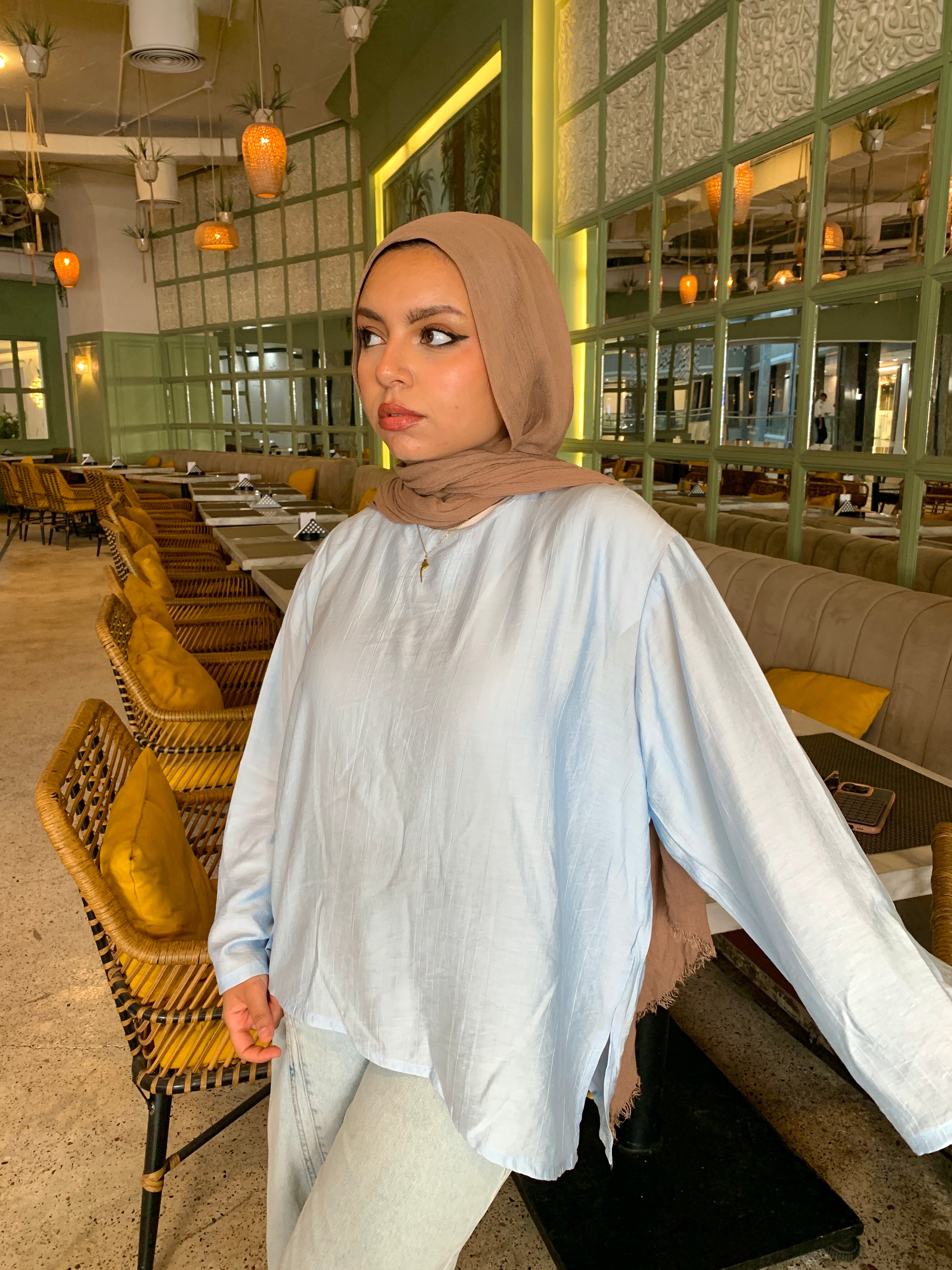 The Easy-Light Blouse in Baby Blue