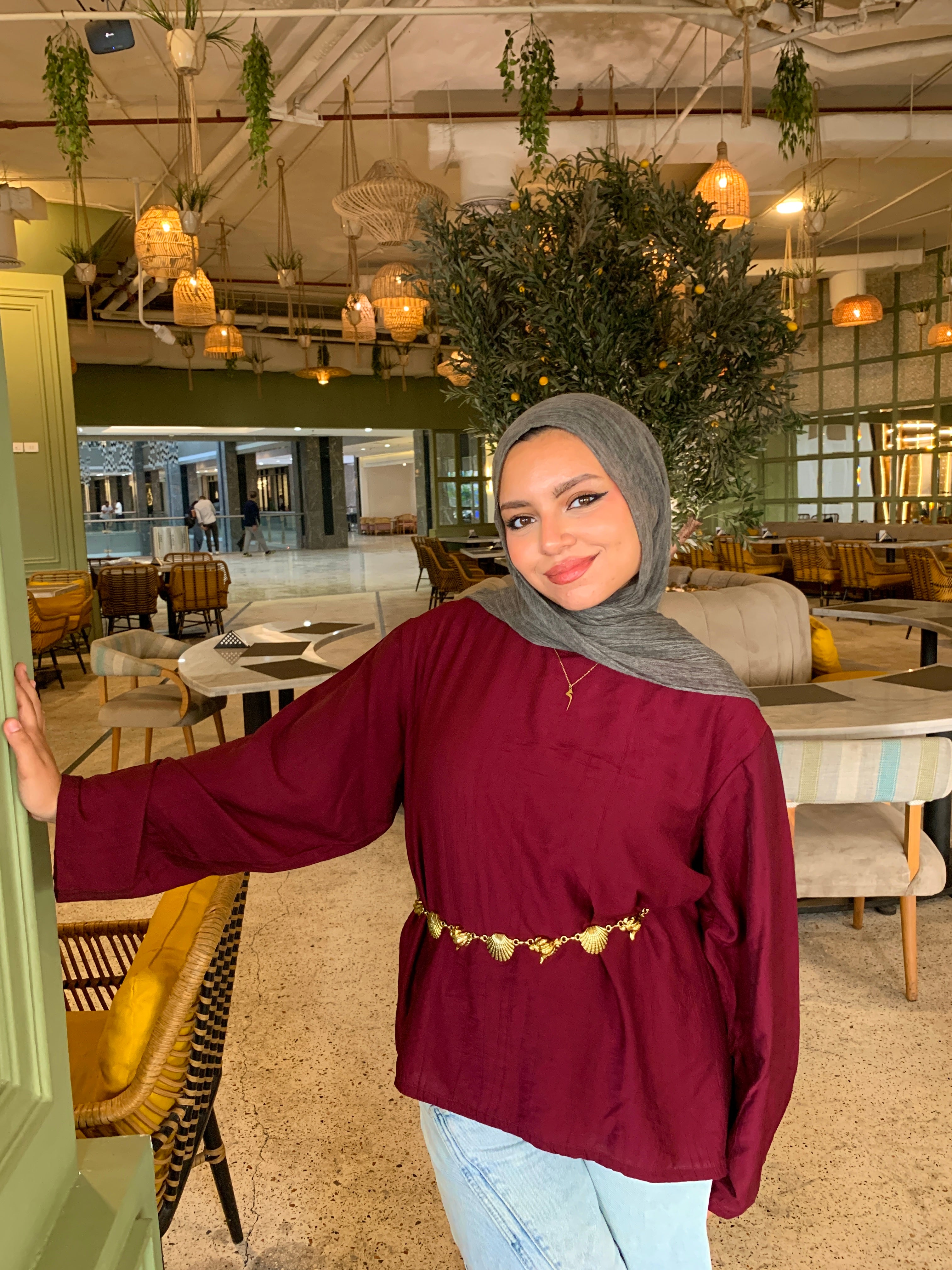 The Easy-Light Blouse in Burgundy